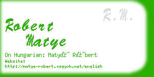robert matye business card